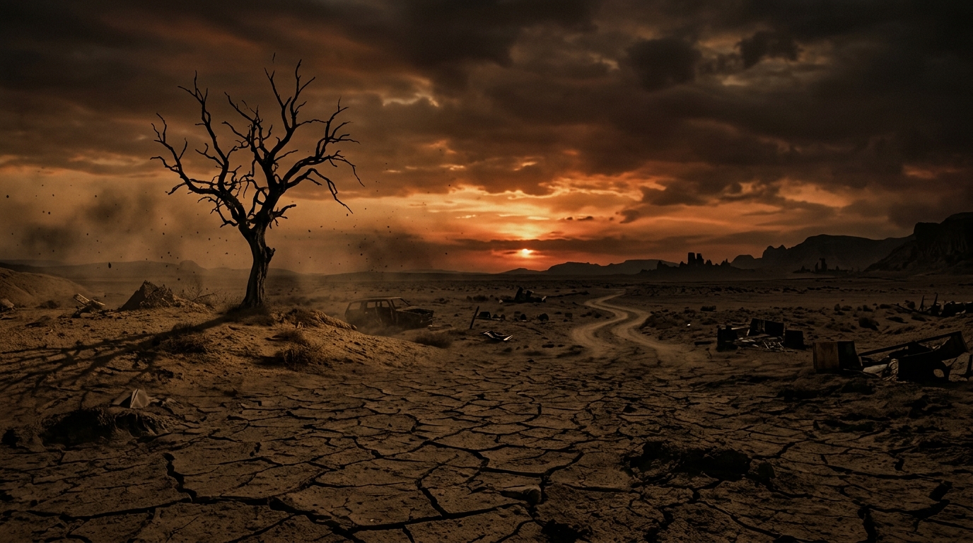 Paisaje desértico post-apocalíptico